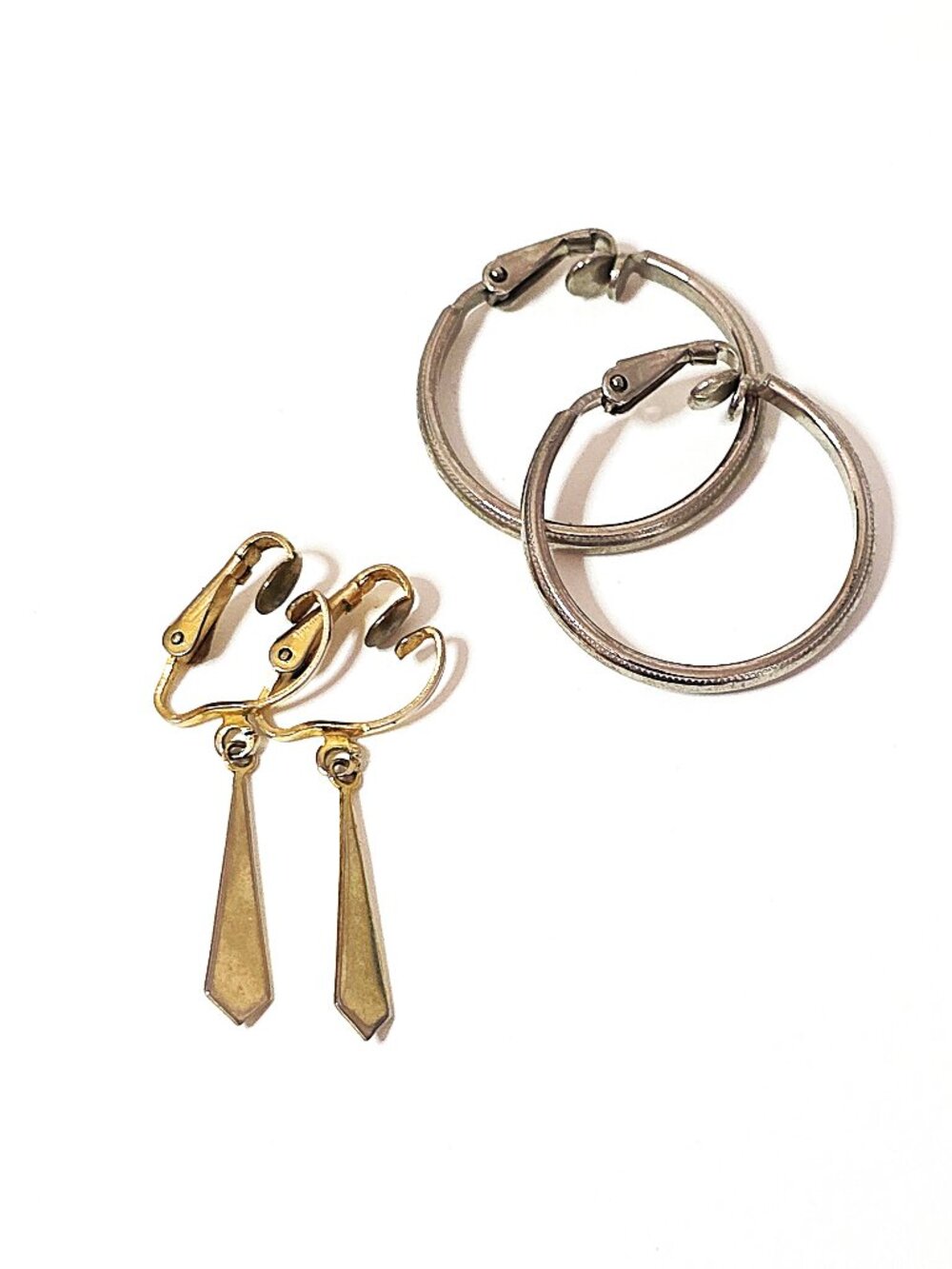 Silver & Gold-tone clip on earring bundle